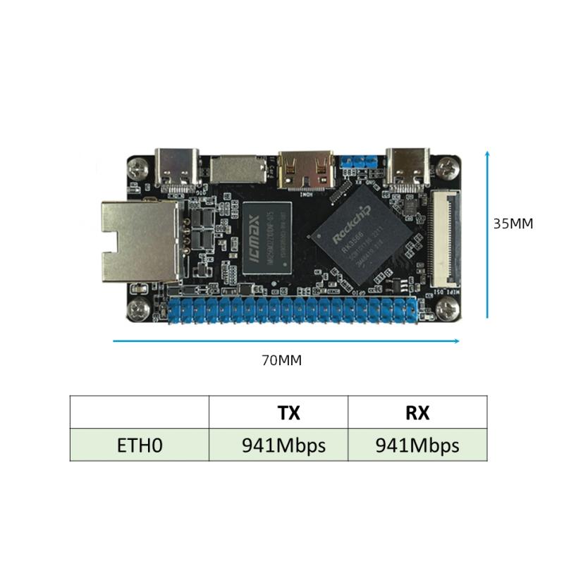 பாக்கெட் அளவுள்ள RK3566 SBC சிங்கிள் போர்டு கணினி